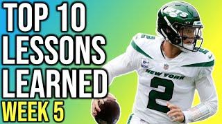 Top 10 Lessons Learned - Week 5 Fantasy Football