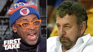 Spike Lee: 'I'm being harassed' by James Dolan, 'I'm done' with the Knicks this season | First Take