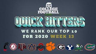 College Football Top 10 - Week 13 - Auburn In, Notre Dame Moves Up