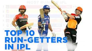 IPL Top 10 run-getters ft. Kohli, Rohit and Warner