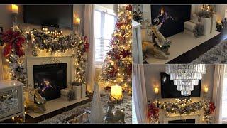 HOW TO DECORATE A MAJESTIC GLAM CHRISTMAS FIREPLACE MANTLE | CHRISTMAS DECOR IDEAS