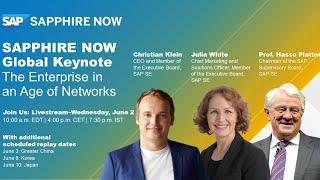 SAPPHIRE NOW Global Keynote: The Enterprise in an Age of Networks