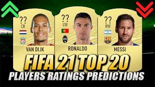 FIFA 21 | TOP 20 PLAYERS RATINGS PREDICTIONS | w/ Ronaldo, Messi & Van Dijk