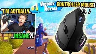 I bought a CONTROLLER MOUSE for Fortnite and it TURNED me into THIS... (best console mouse)