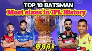 Top 10 Batsman with most sixes in IPL History || cricket mylove