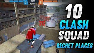 TOP 10 CLASH SQUAD SECRET PLACES IN FREE FIRE | CLASH SQUAD TIPS AND TRICKS - GARENA FREE FIRE