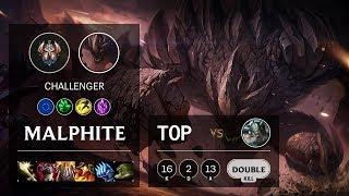 Malphite Top vs Tryndamere - EUW Challenger Patch 10.7