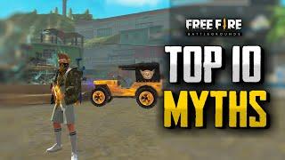 Top 10 Mythbusters in FREE FIRE BATTLEGROUNDS Mobile-Funny Facts