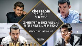 The $150,000 Chessable Masters | SF Day 2 | Peter Svidler | Simon Williams | Anna Rudolf