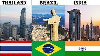 Thailand vs Brazil vs India | ประเทศไทย Brasil इंडिया | Country Economy Tourism Military Education