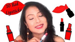 Top 10 RED  affordable lipsticks that all Indian girls and women must have in their makeup kit