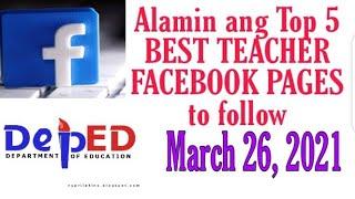 Alamin ang TOP 5 BEST TEACHER FACEBOOK PAGES to follow ||Best Facebook Pages || @wildtv oreg