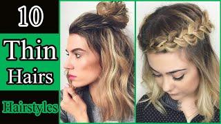 Top 10 Hairstyles For Thin Hairs || Hair Styles For Thin Hair Girls