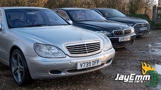 £3,000 Mercedes vs £10,000 BMW vs £90,000 Audi - LWB Luxury Saloon Showdown! Part 1