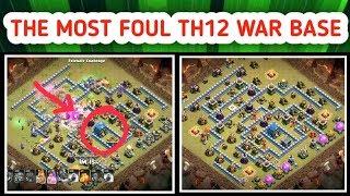 The Most Foul & Popular TH12 War Base 3 Star Attack (Clash of clans)