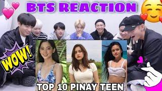 BTS Reaction to Top 10 Most Beautiful Filipina Teens Actress 2021