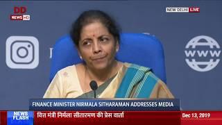 Union Finance Minister Nirmala Sitharaman addresses press conference