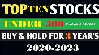 Top 10 best quality shares  under ₹ 500 for investment in 2020