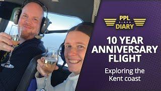 10 year anniversary flight - exploring the Kent coast | PA28 G-SEXX