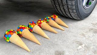 Top 10 Experiment: Car vs M&M Icecream | Crushing Crunchy And Soft Things by Car!