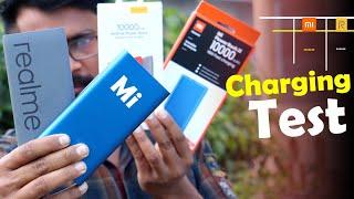 Realme vs Mi Power Bank Charging Test and Features 