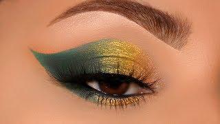 Emerald Gold Defined Cutcrease Eyeshadow Tutorial