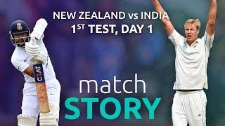 NZ v IND, 1st Test, Day 1, Match Story: Top-order troubles haunt India