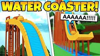 WORKING WATER ROLLER COASTER In Build a Boat!