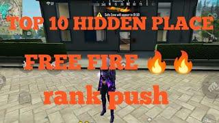 TOP 10 HIDDEN PLACE FREE FIRE RINK PUSH 