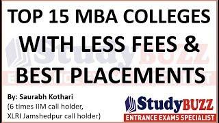 Best MBA colleges with less fees and best placements!