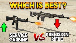 GTA 5 ONLINE - SERVICE CARBINE VS PRECISION RIFLE (WHICH IS BEST NEW WEAPON?)