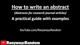 How To Write An Abstract In 5 Minutes? A Practical Guide With Examples!