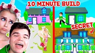 10 MINUTE BUILD CHALLENGE With My BOYFRIEND In Adopt Me! (Roblox)