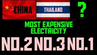 Top 10 expensive electricity rate country in world