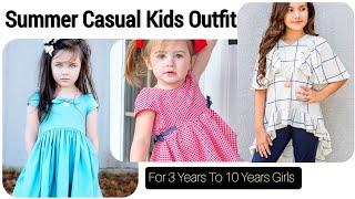 Comfortable & Easy To Stitch Ideas For Summer Casual Outfit Frock For 3To10 Year Girls