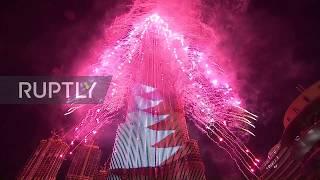 United Arab Emirates: Dubai’s Burj Khalifa illuminates the skies during NYE celebrations