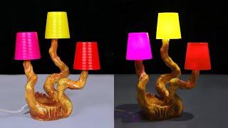 Decorative Table Lamp making || Night lamp making || Table lamp showpiece