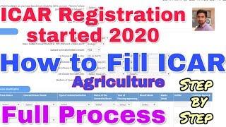 ICAR 2020 Registration Started,How can i Apply For ICAR,Icar Application form 2020,