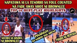 NAPATAWA na lang si Tenorio sa ginawa ni Brownlee | Top 10 Best highlights play ng Ginebra vs TNT