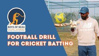 Batting Drill for top hand using Football | Boys of Beau Cricket Academy | Beaulet Julin