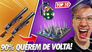 TOP 10 ITENS QUE TODOS QUEREM DE VOLTA - FORTNITE