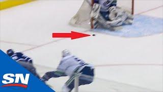 Auston Matthews Fires Puck Right Through Thatcher Demko For Maple Leafs Goal