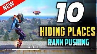 PEAK HIDDEN PLACE IN FREE FIRE ! TOP 10 HIDE PLACE IN BERMUDA MAP ! RANK PUSH TIPS ! REBORN GAMER