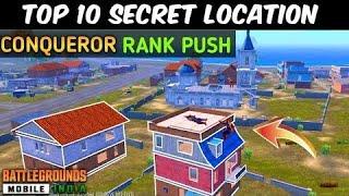 TOP 10 Secret Place For Conqueror Push | TIPS AND TRICKS | Top Best Tips and Tricks | DudeSir Gaming