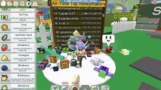 Bee Swarm Simulator Test Realm! Top 10! Grinding crazy to top 5