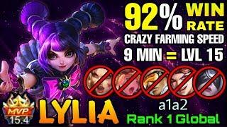 92% Win Rate Lylia TOTALLY OUTPLAY - Top 1 Global Lylia a1a2 - Mobile Legends