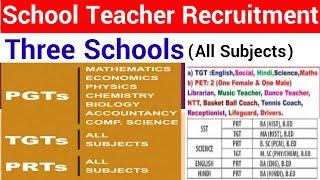 THREE SCHOOL TEACHER VACANCIES I THREE STATES I ALL SUBJECTS I 3 SCHOOL TEACHERS FROM 3 STATES