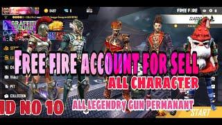 ID no. 10 free fire best account for sell at cheapest price,free fire account sell,Gaming with yogi