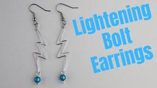 DIY Lightening Bolt Earrings // Day 4 of the 10-Day Wire Earring Making Challenge