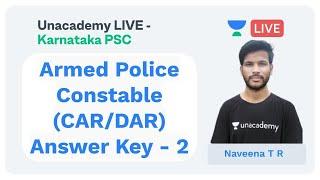 Armed Police Constable (CAR/DAR) Exam - 01/12/2019 Answer Key | Paper - 2 | KSP | Naveena T R